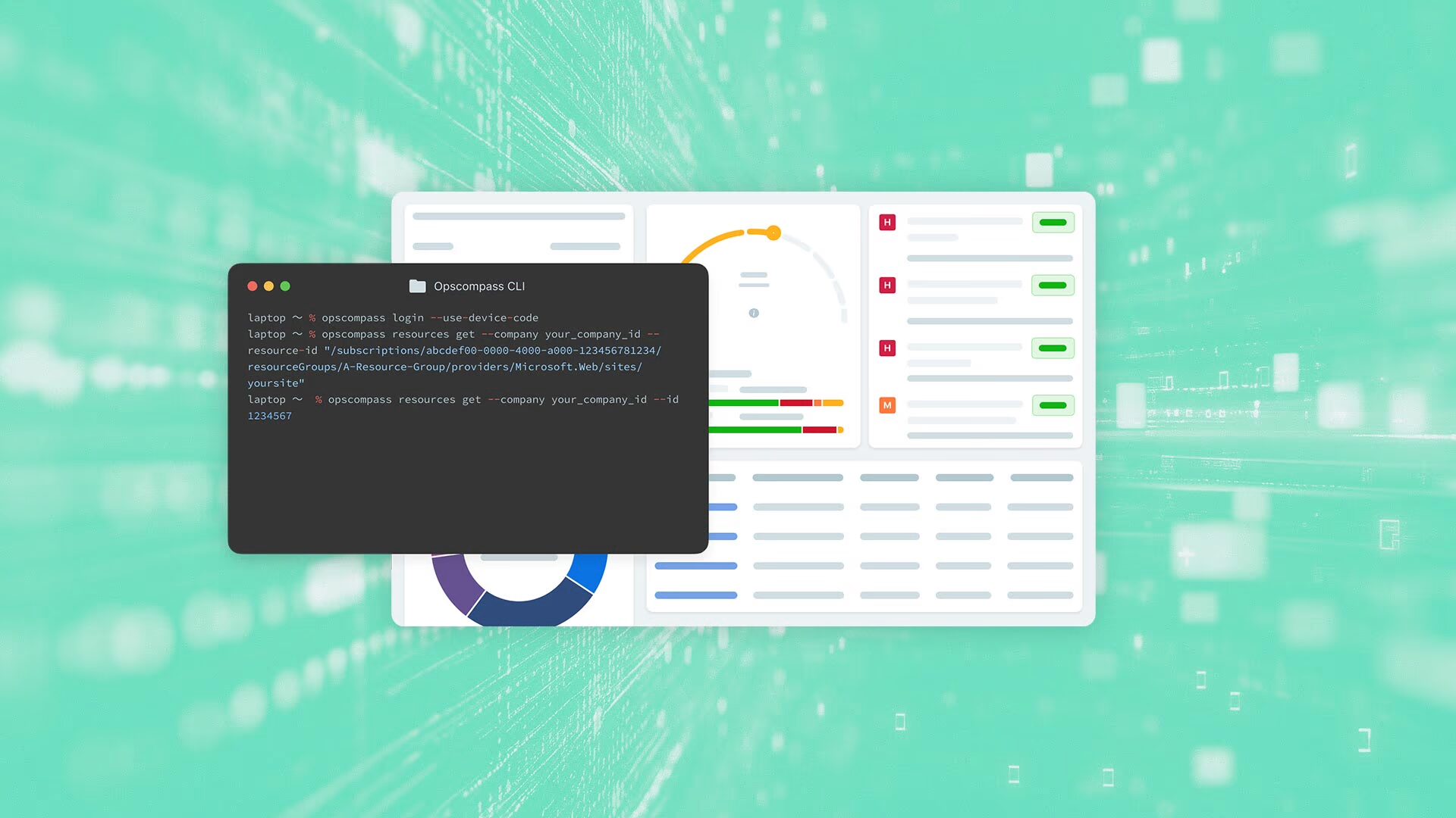 Opscompass CLI feature connecting to your workflow