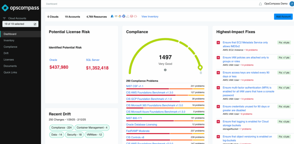 Opscompass Dashboard